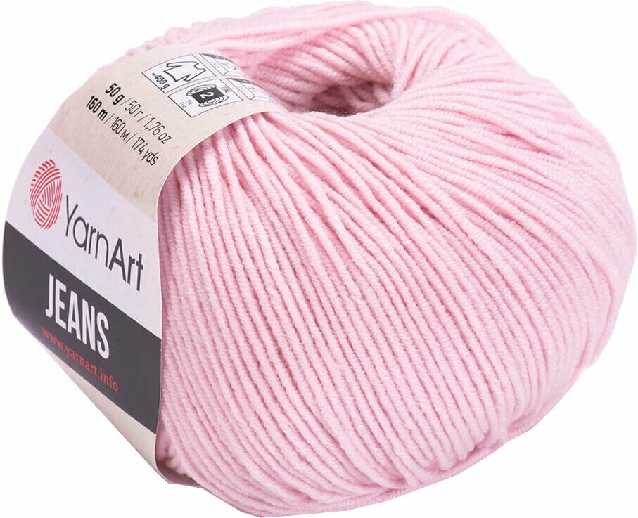 Pletacia priadza Yarn Art Jeans 18 Light Pink Pletacia priadza