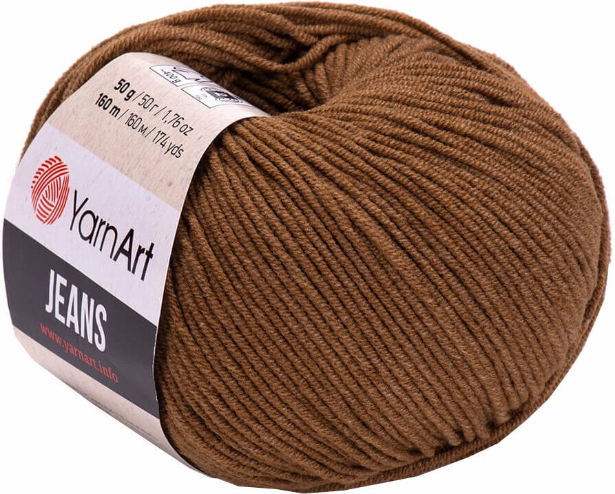 Fios para tricotar Yarn Art Jeans Fios para tricotar 40 Light Brown