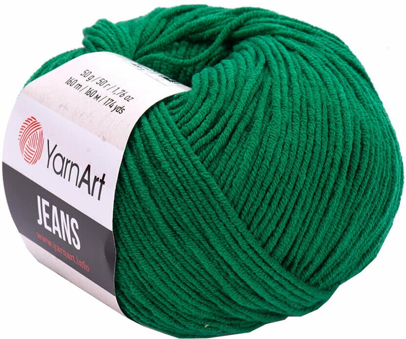 Плетива прежда Yarn Art Jeans 52 Dark Green Плетива прежда
