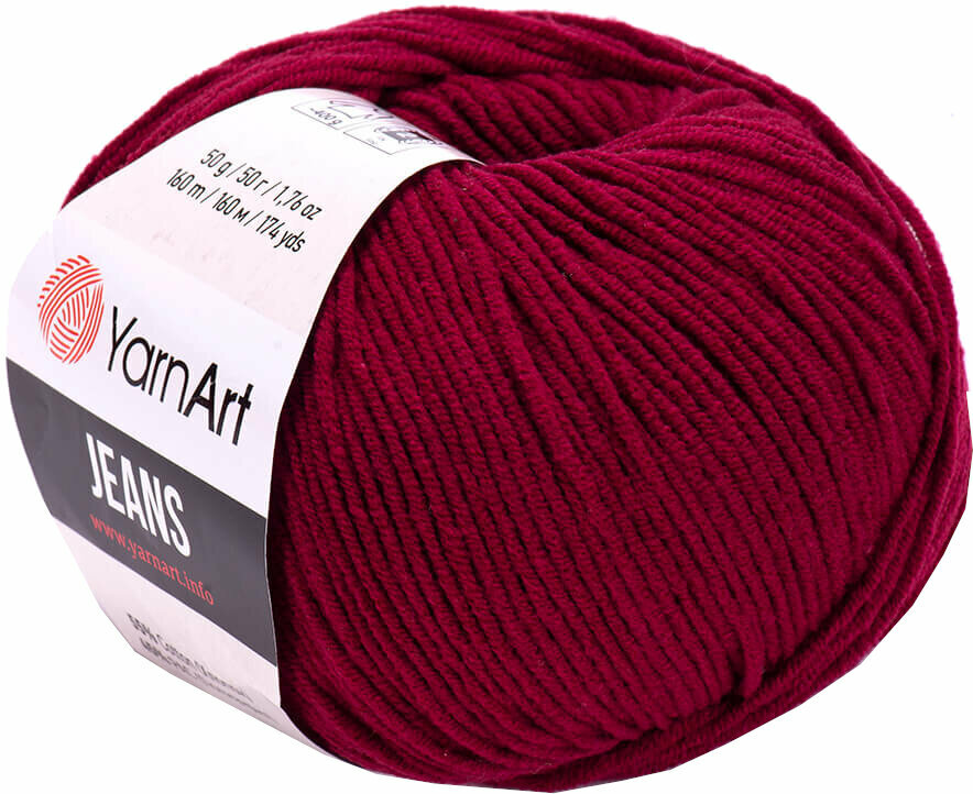 Fios para tricotar Yarn Art Jeans 66 Claret
