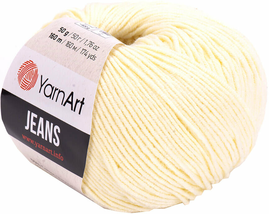 Pletací příze Yarn Art Jeans 86 Light Yellow