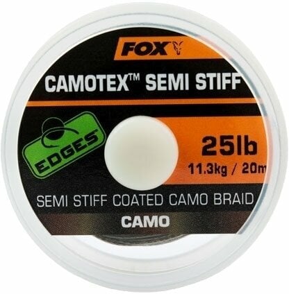 Horgász zsinór Fox Edges Camotex Semi Stiff Camo 20 lbs-9,0 kg 20 m Fonott zsinór