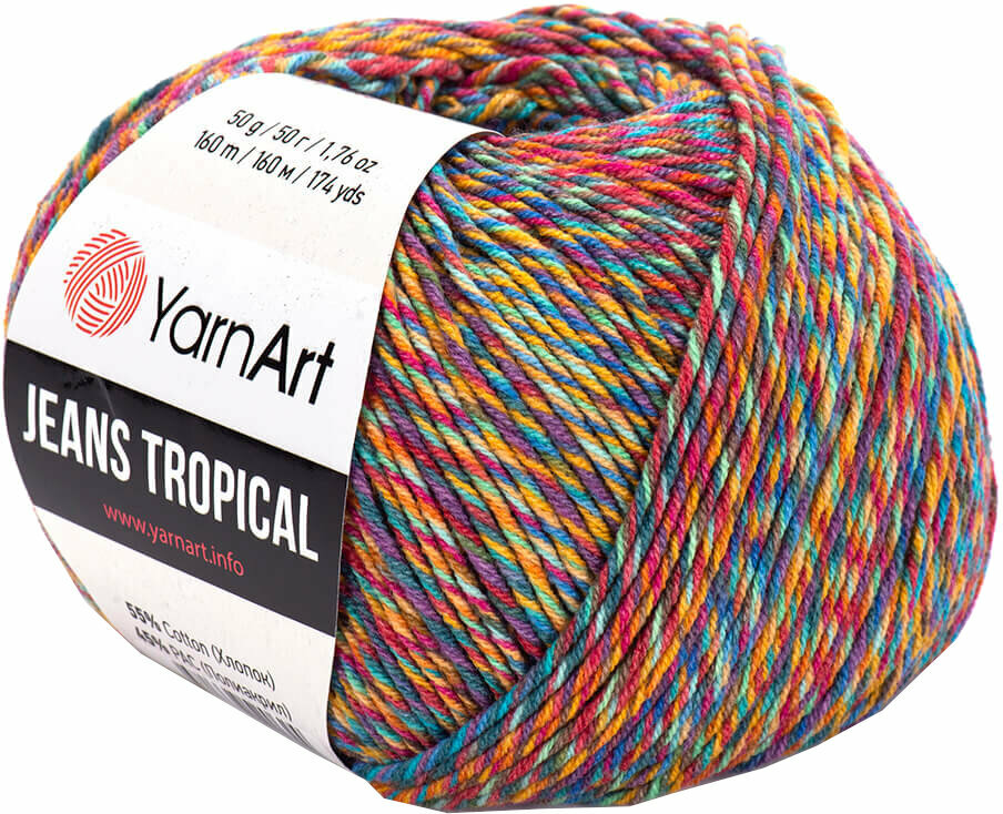 Kötőfonal Yarn Art Jeans Tropical 612 Multi Kötőfonal
