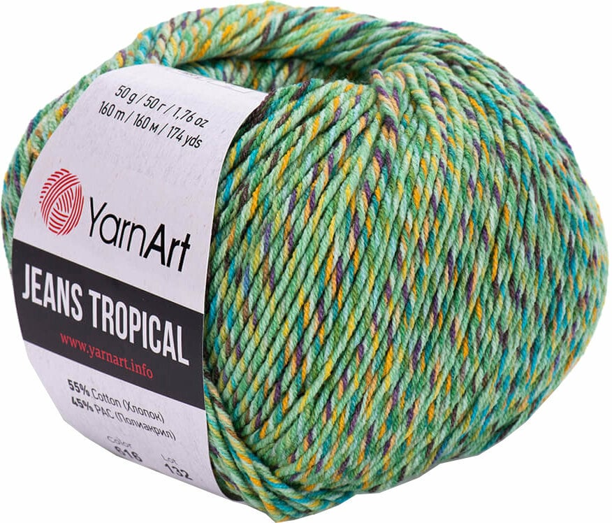 Fios para tricotar Yarn Art Jeans Tropical 616 Multi