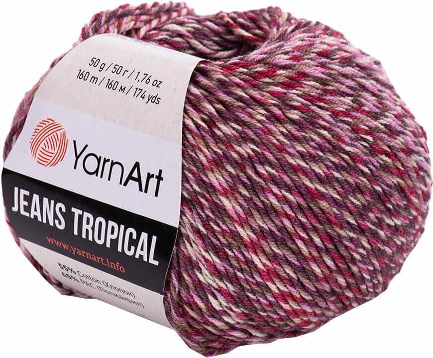 Fios para tricotar Yarn Art Jeans Tropical 619 Multi Fios para tricotar