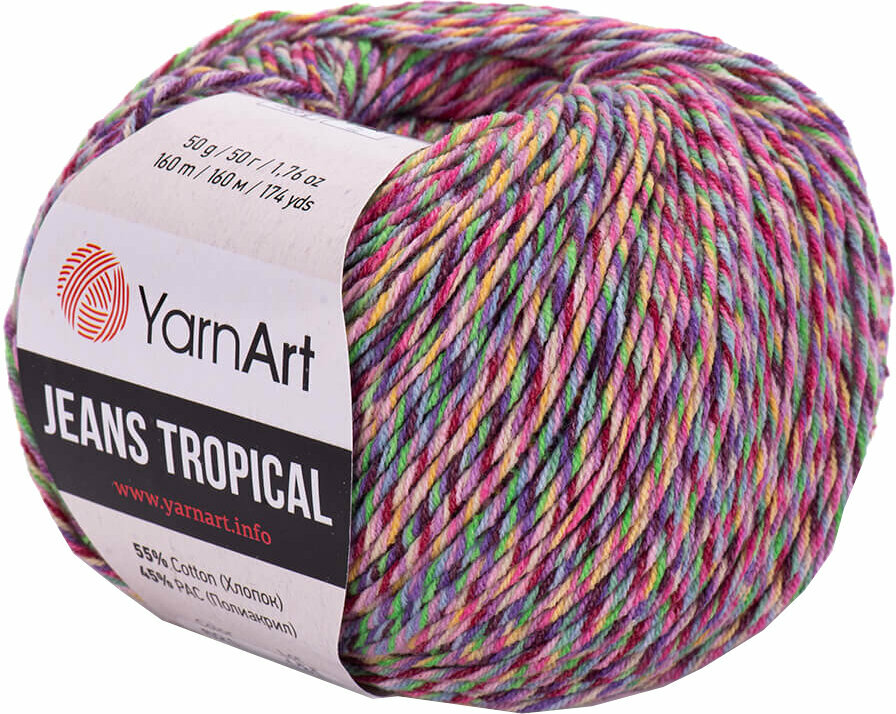 Fil à tricoter Yarn Art Jeans Tropical 621 Multi Fil à tricoter