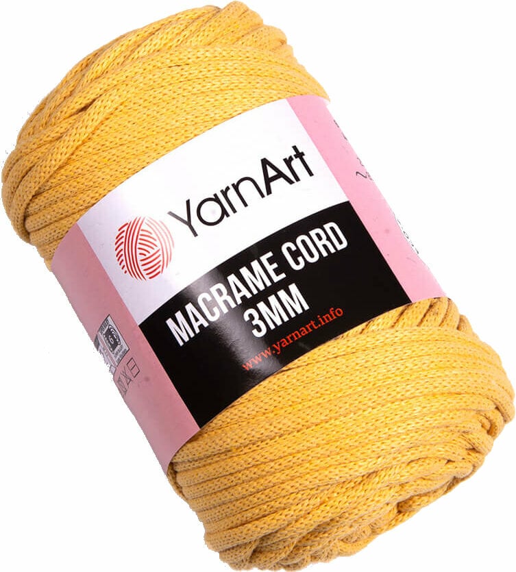 Cord Yarn Art Macrame Cord 3 mm 3 mm 764 Mustard