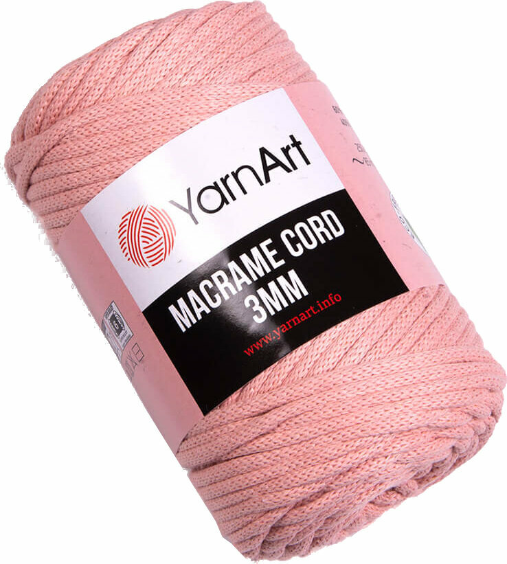 Sladd Yarn Art Macrame Cord 3 mm 3 mm 767 Salmon