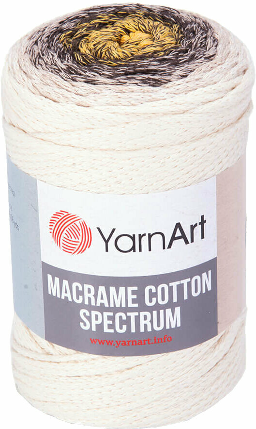 Cable Yarn Art Macrame Cotton Spectrum 1301 Beige Yellow Cable