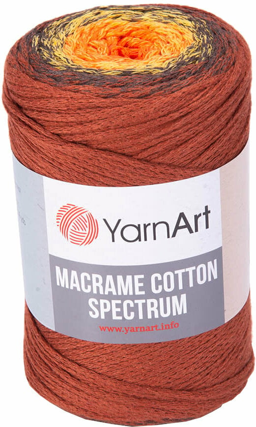 Cord Yarn Art Macrame Cotton Spectrum 1303 Orange Yellow