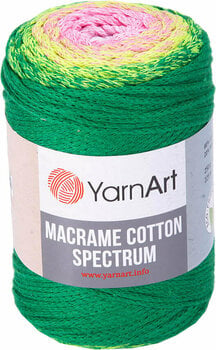 Cord Yarn Art Macrame Cotton Spectrum 1309 Pink Green Cord - 1