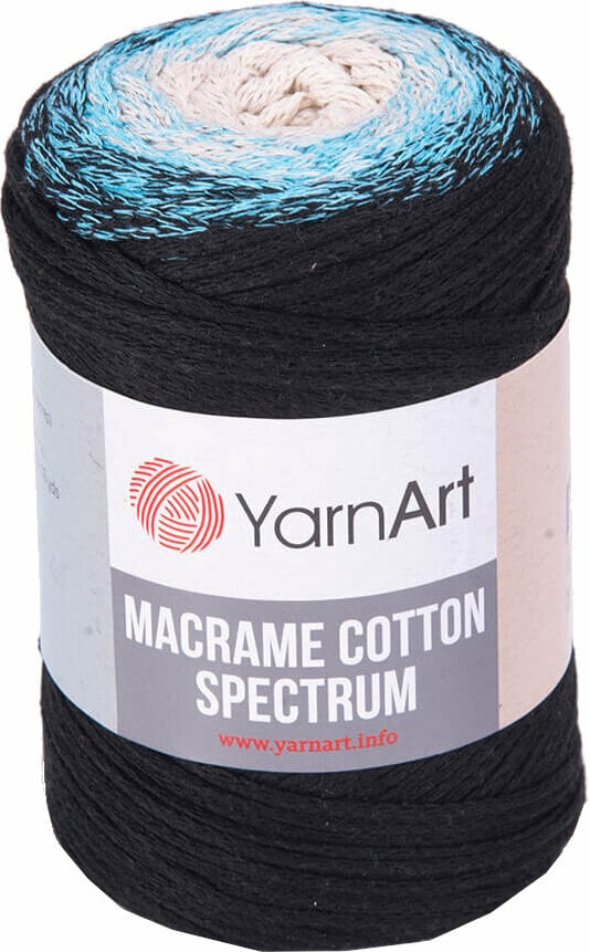 Konac Yarn Art Macrame Cotton Spectrum 1310 Black Blue