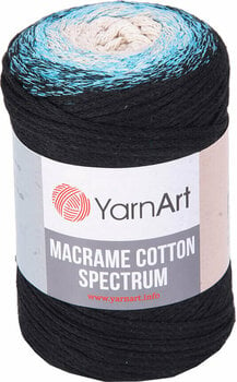 Cordão Yarn Art Macrame Cotton Spectrum 1310 Black Blue - 1