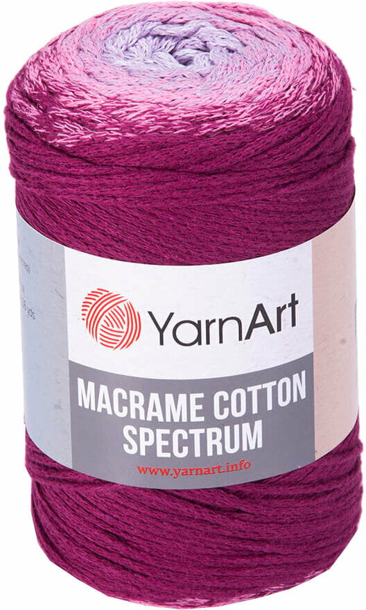 Šňůra  Yarn Art Macrame Cotton Spectrum 1314 Violet Pink