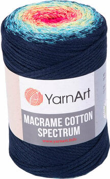 Cable Yarn Art Macrame Cotton Spectrum 1318 Pink Blue Cable - 1