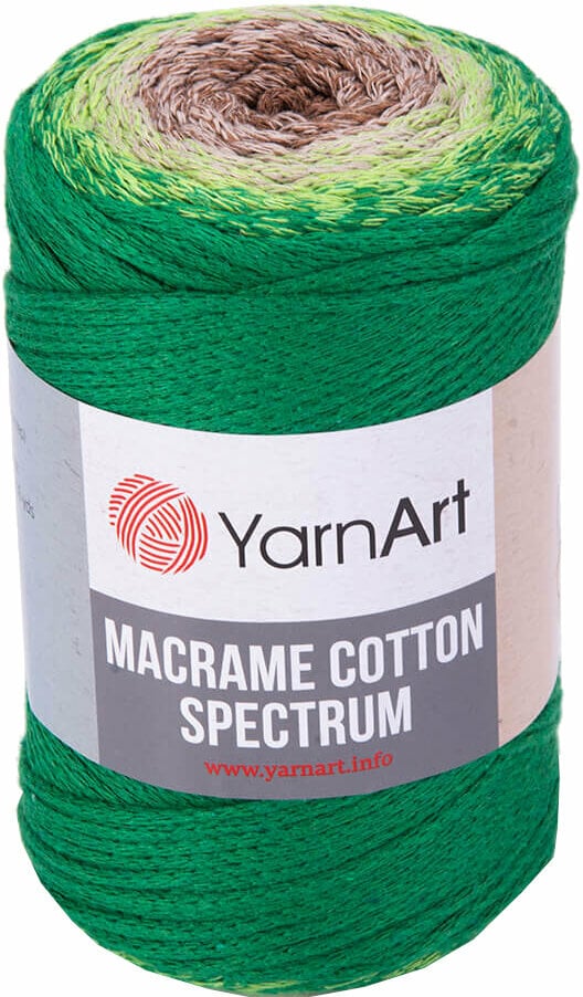 Snor Yarn Art Macrame Cotton Spectrum Snor 1322 Brown Green