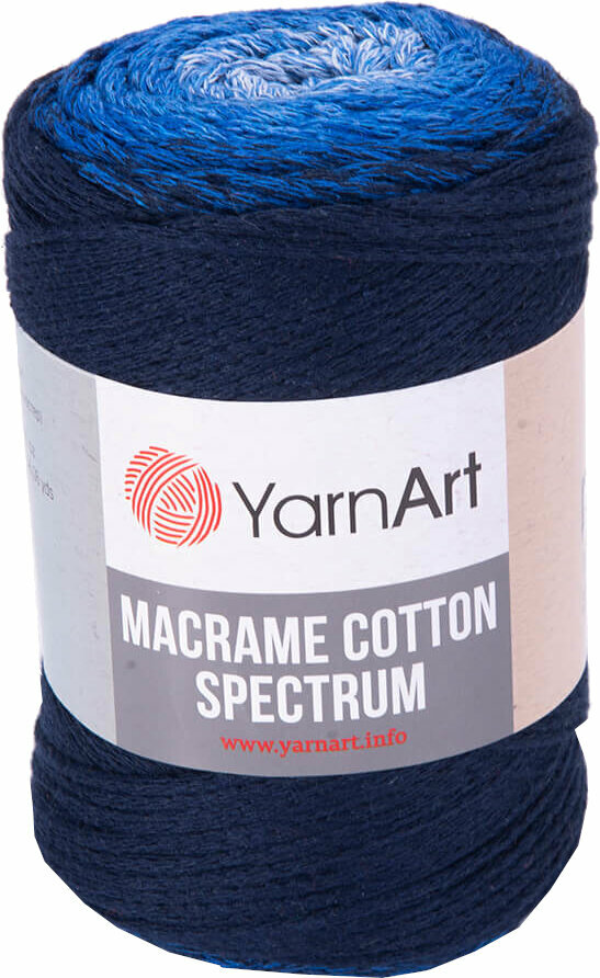 Cord Yarn Art Macrame Cotton Spectrum 1324 Dark Blue
