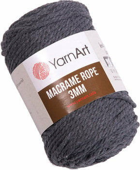 Sznurek Yarn Art Macrame Rope 3 mm 3 mm 758 Anthracite - 1