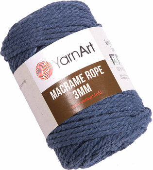 Cord Yarn Art Macrame Rope 3 mm 3 mm 761 Denim Blue - 1