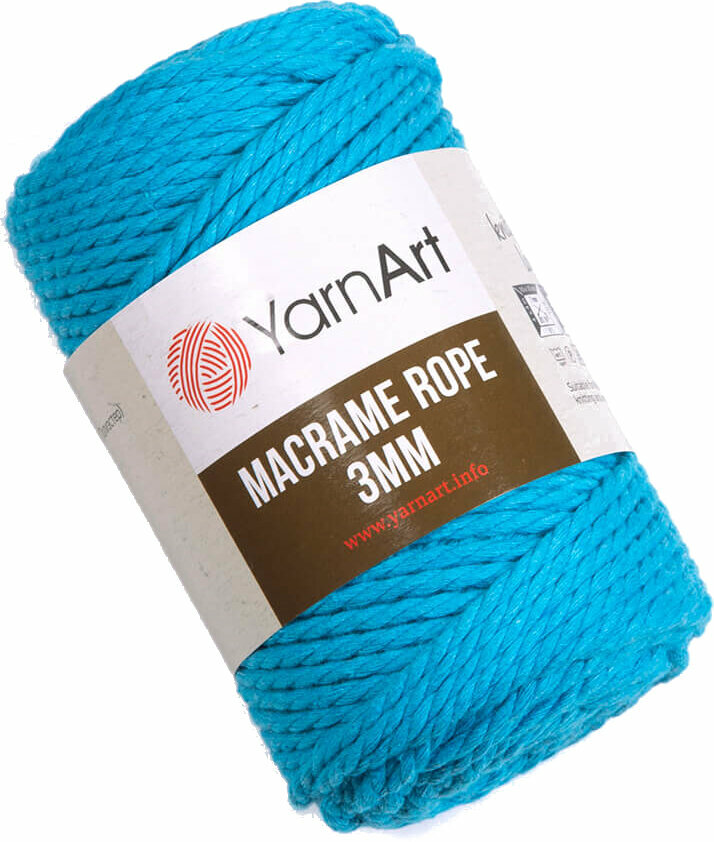 Snor Yarn Art Macrame Rope 3 mm 3 mm 763 Blue