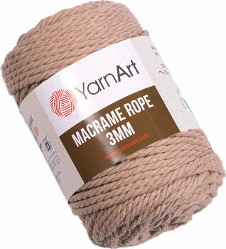 Cord Yarn Art Macrame Rope 3 mm 3 mm 63 m 768 Milky Brown Cord - 1