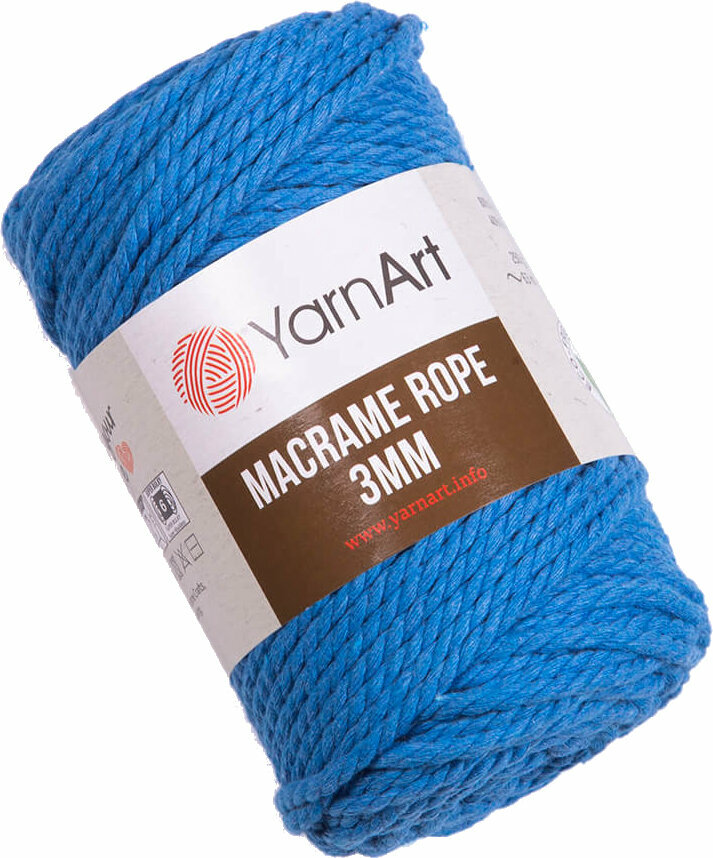 Snor Yarn Art Macrame Rope 3 mm 3 mm 786 Dark Blue