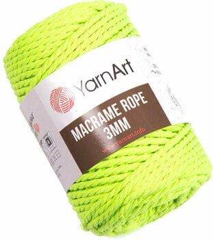 Cord Yarn Art Macrame Rope 3 mm 3 mm 801 Neon Yellow - 1