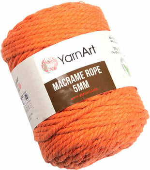 Cord Yarn Art Macrame Rope 5 mm 5 mm 770 Light Orange Cord - 1