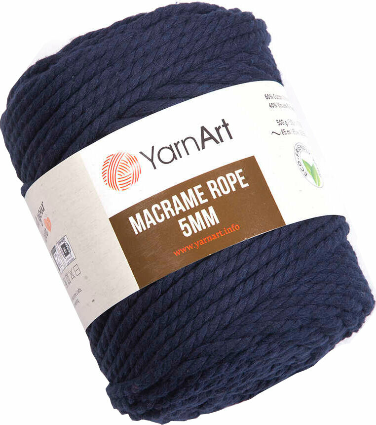 Touw Yarn Art Macrame Rope 5 mm 5 mm 784 Navy Touw