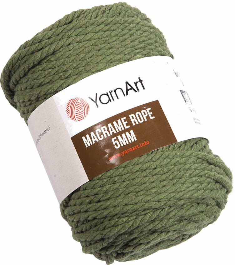 Snor Yarn Art Macrame Rope 5 mm Snor 5 mm 787 Olive Green