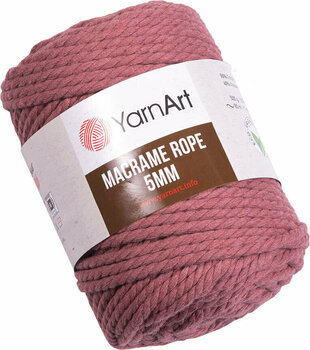 Cable Yarn Art Macrame Rope 5 mm 5 mm 792 Dusty Rose Cable - 1