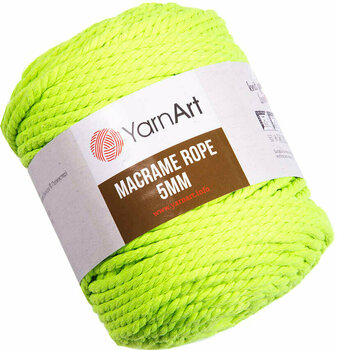 юта Yarn Art Macrame Rope 5 mm 5 mm 801 Neon Yellow - 1