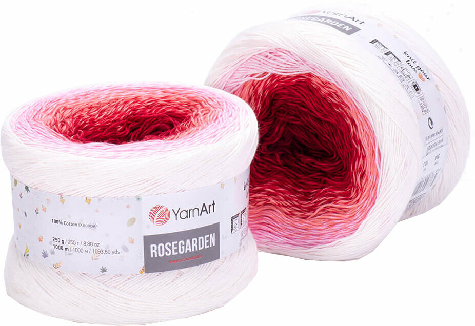 Fios para tricotar Yarn Art Rose Garden 304 Red White