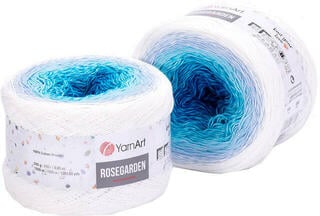Strickgarn Yarn Art Rose Garden 305 White Blue Strickgarn