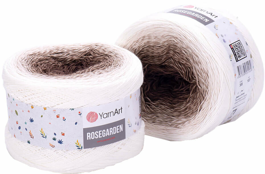 Fil à tricoter Yarn Art Rose Garden 308 Brown White