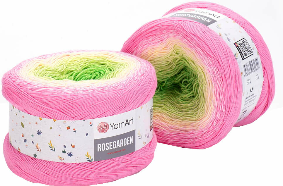 Knitting Yarn Yarn Art Rose Garden 314 Pink Green