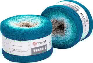Przędza dziewiarska Yarn Art Rose Garden 324 Blue Brown Przędza dziewiarska
