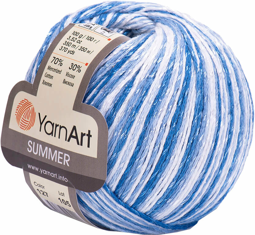 Pletacia priadza Yarn Art Summer 127 Blue Pletacia priadza