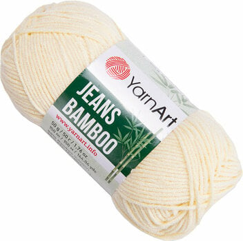 Fil à tricoter Yarn Art Jeans Bamboo 103 Cream - 1