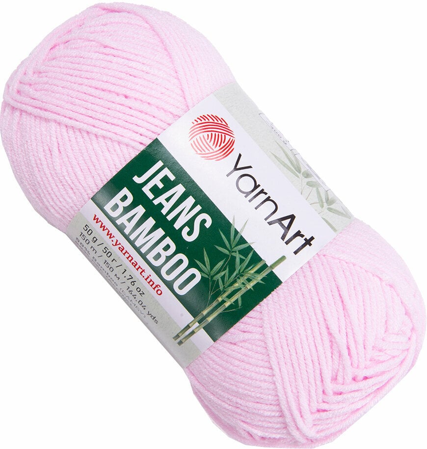 Fil à tricoter Yarn Art Jeans Bamboo 109 Light Pink Fil à tricoter