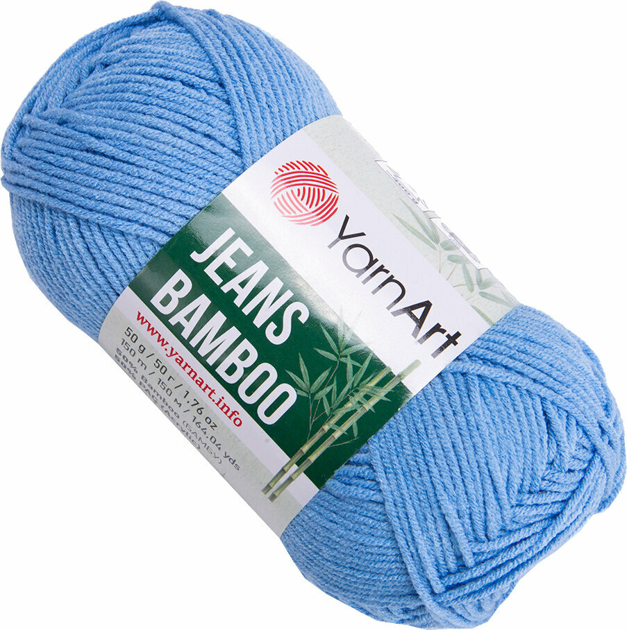 Fil à tricoter Yarn Art Jeans Bamboo 122 Blue Fil à tricoter