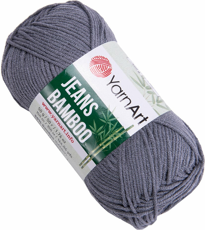 Fios para tricotar Yarn Art Jeans Bamboo 128 Grey