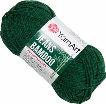 Fios para tricotar Yarn Art Jeans Bamboo Fios para tricotar 139 Dark Green - 1