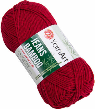 Fios para tricotar Yarn Art Jeans Bamboo 145 Dark Red - 1