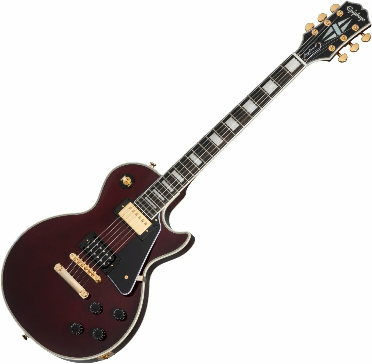 Electric guitar Epiphone Jerry Cantrell "Wino" Les Paul Custom Dark Wine Red