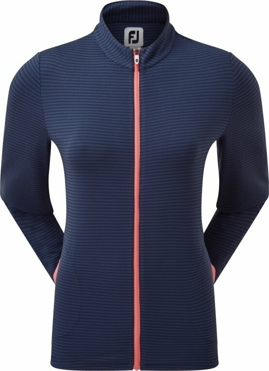 Sudadera con capucha/Suéter Footjoy Full-Zip Lightweight Navy/Bright Coral XS