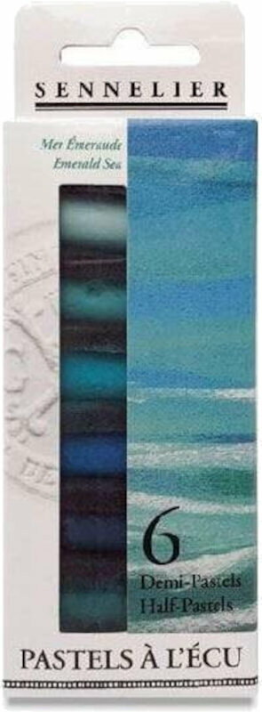 Soft Pastel Sennelier N132288.02 Set of Soft Pastels Emerald Sea 6 pcs