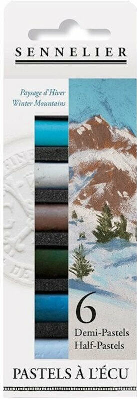 Soft Pastel Sennelier N132288.07 Set of Soft Pastels Mountains In Winter 6 pcs