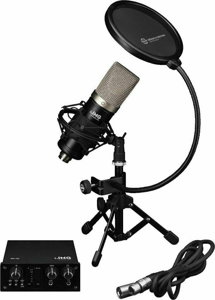 Mikrofon pojemnosciowy studyjny IMG Stage Line PODCASTER-1 Mikrofon pojemnosciowy studyjny