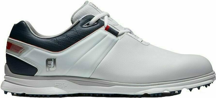 Calzado de golf para hombres Footjoy Pro SL White/Navy/Red 45 Calzado de golf para hombres